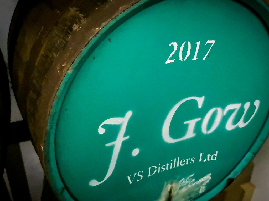 J Gow cask strength 3 year old Scottish rum