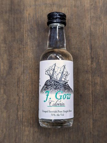 J. Gow Culverin 5cl miniature Scottish rum unaged 50%