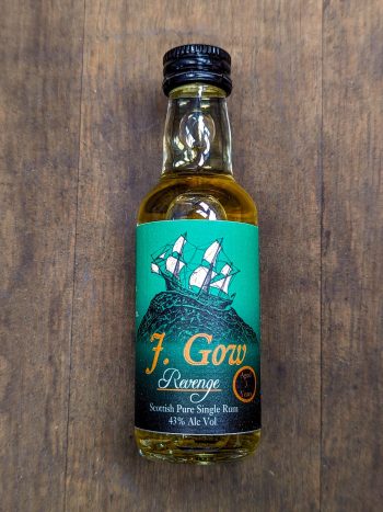 J. Gow Revenge 5cl miniature scottish rum aged 3 years