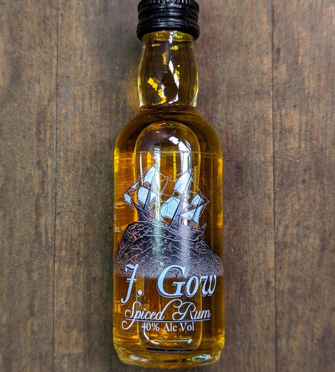 J. Gow Spiced rum Scottish spiced rum 5cl miniature