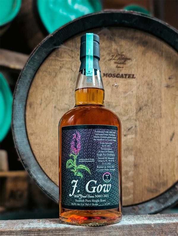 J Gow Wild yeast moscatel cask aged rum aged for 3 years