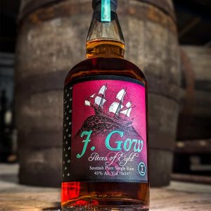 J Gow Pieces of eight bourbon and madeira cask eight year old Scottish rum